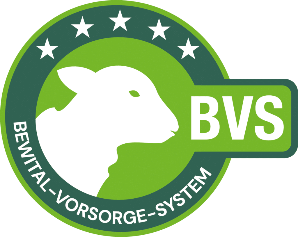 Grünes BEWITAL Vorsorge System (BVS) Qualitätssiegel für Lämmer